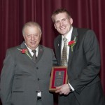 Rhode receives award from NIU President John Peters